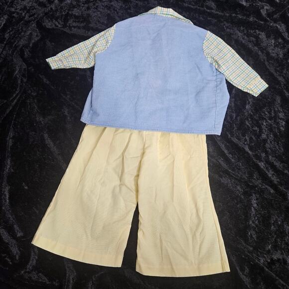 VTG Boys Chicken Embroidered Applique Overalls with ABC Jacket, size 3 months - Picture 2 of 13